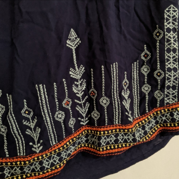 knitted patterned navy blue tank top - Picture 5 of 8